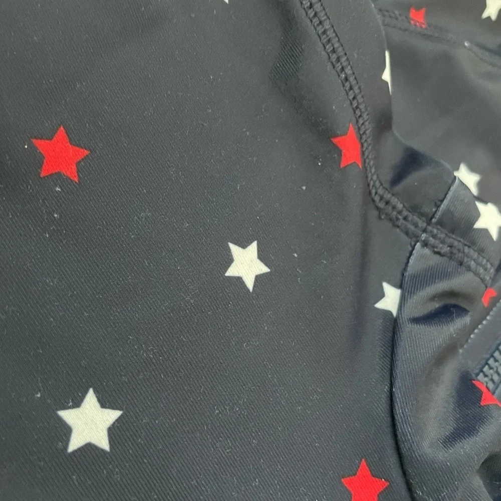 Old Navy Red and White Stars Navy Baby Romper Swimsuit